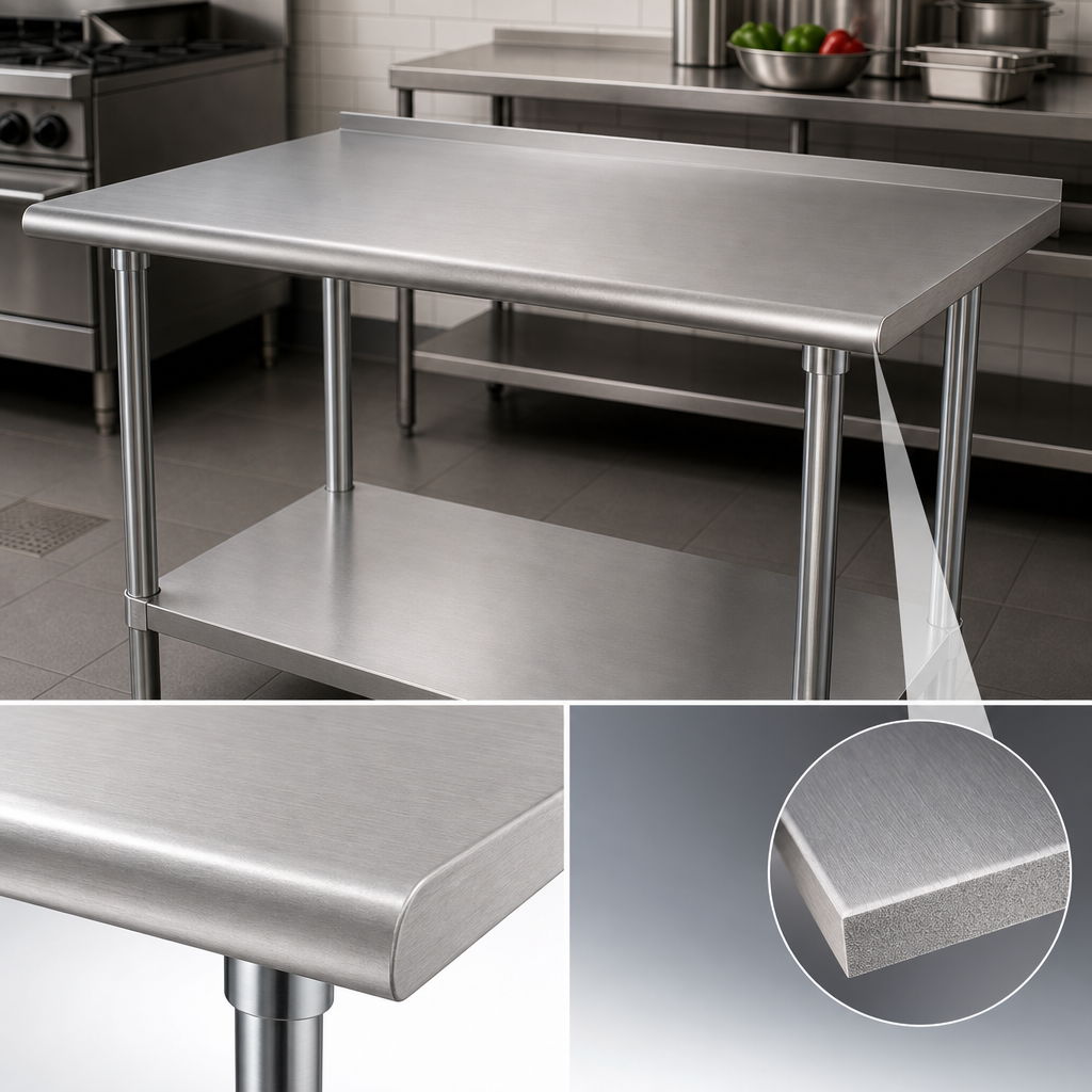 16-Gauge 304 Stainless Steel Top
