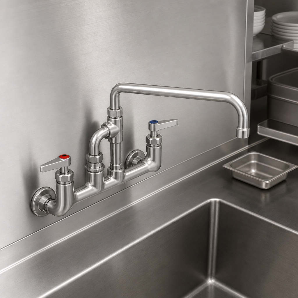 Double Wall-Mount Pantry Faucet