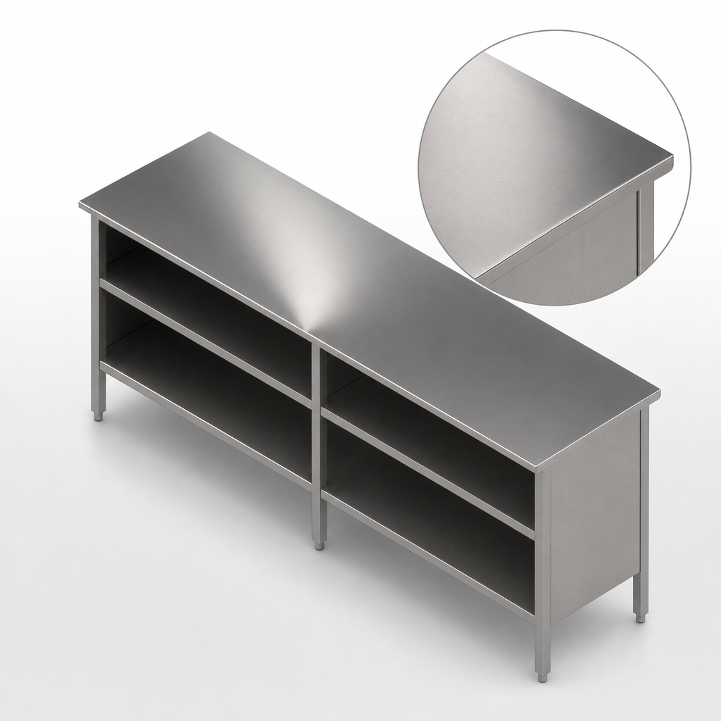 16 Gauge Stainless Steel Flat Top