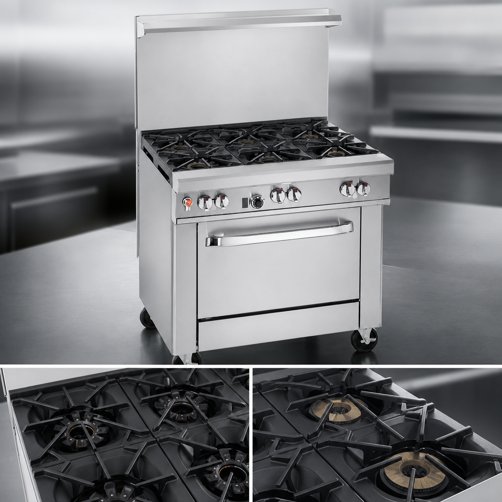 Six Open Burner Top