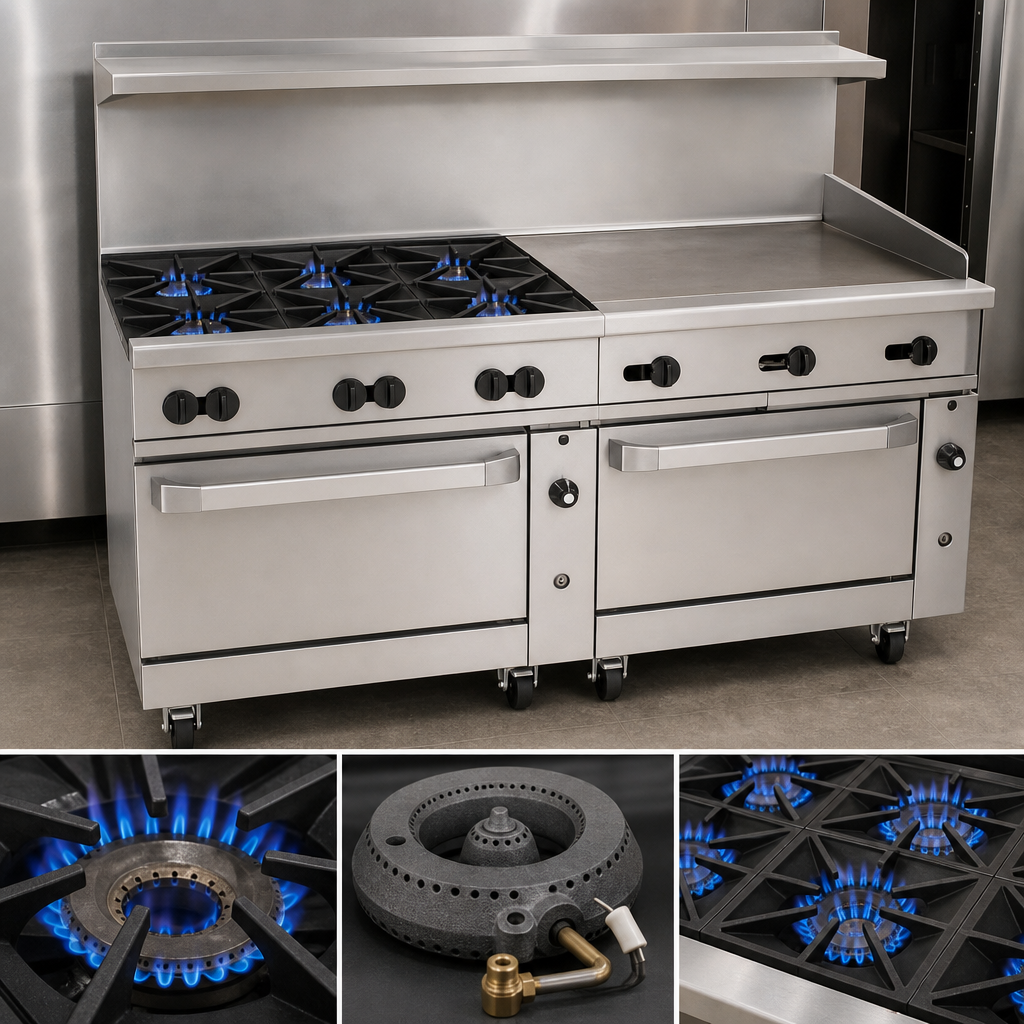 Six Open Burners