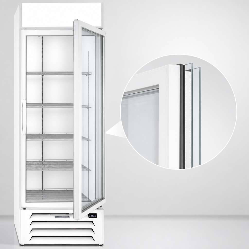 Double-Pane Hinged Glass Door