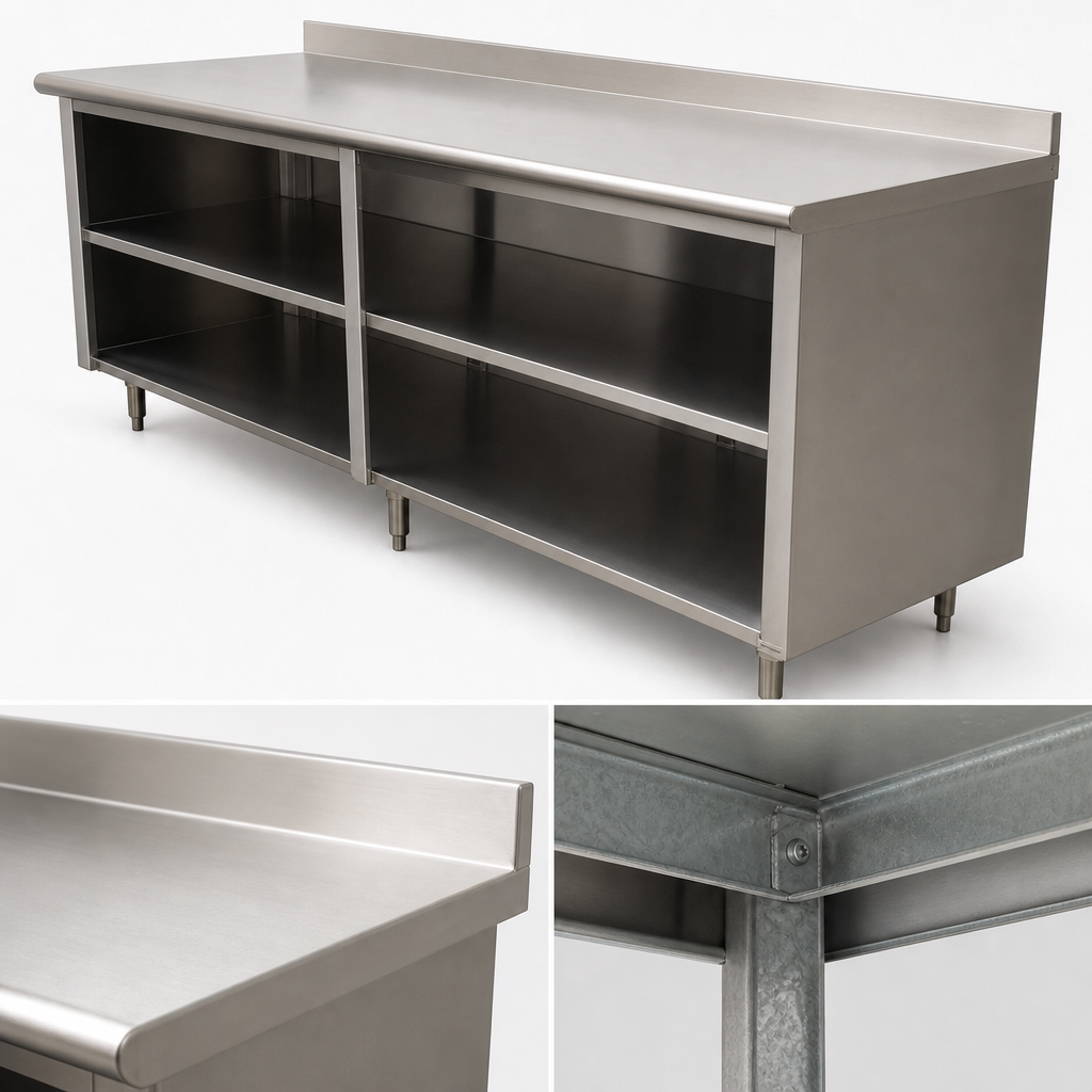 16-Gauge 304 Stainless Steel Top