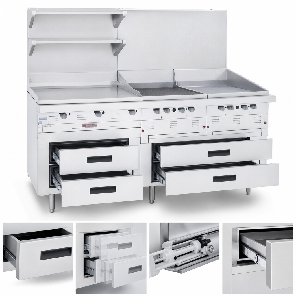 Four Self-Closing Drawers