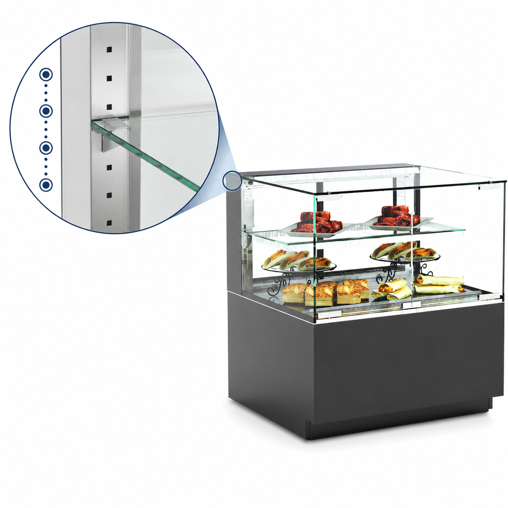 Adjustable Clear Glass Shelf