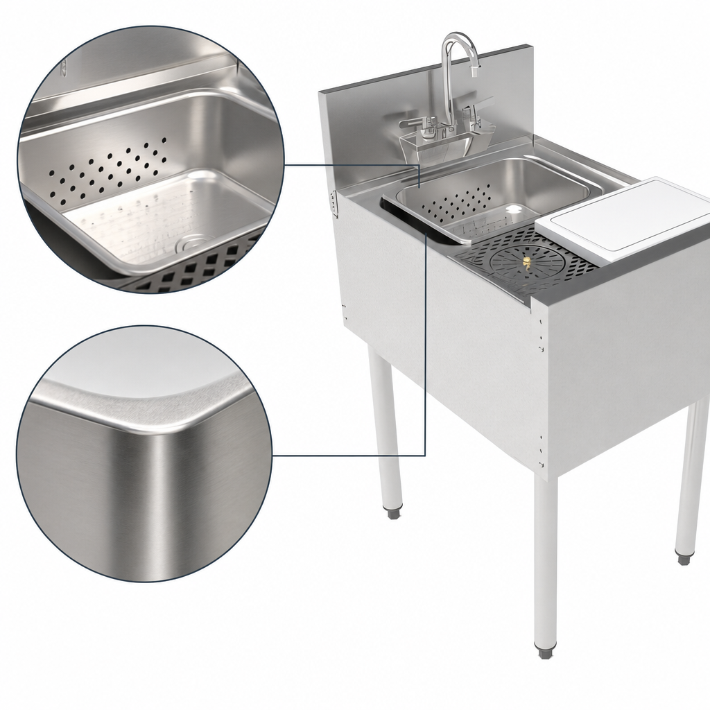 18-Gauge Stainless Steel Sink Bowl