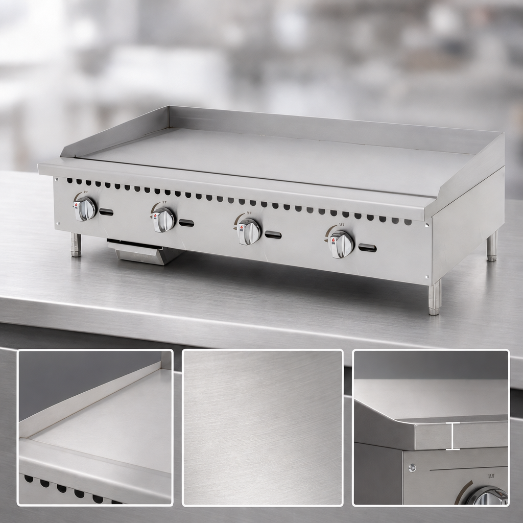 Smooth Steel Cooking Surface