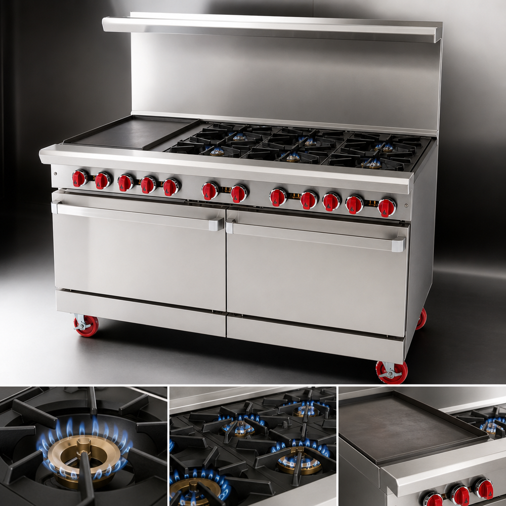 Eight Open Burners