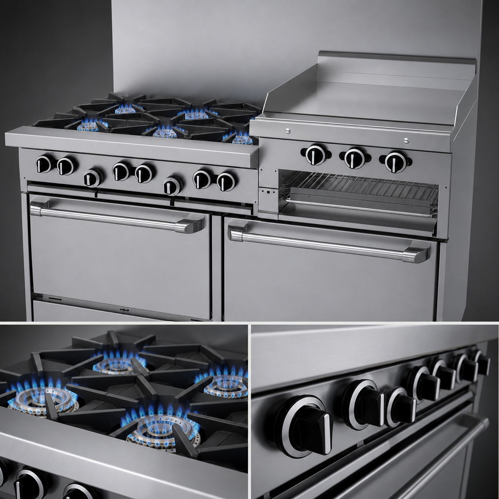 Six Open Burners