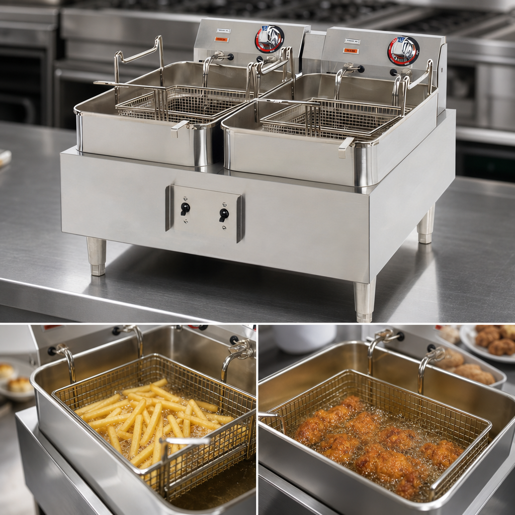 Twin Stainless Steel Frypots
