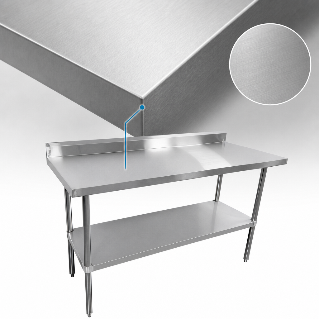 16-Gauge 304 Stainless Steel Top