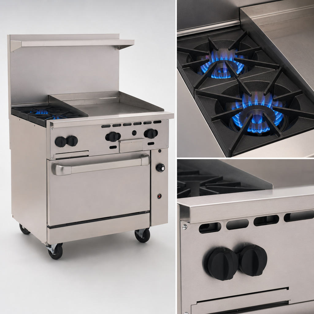 Two Open Burners