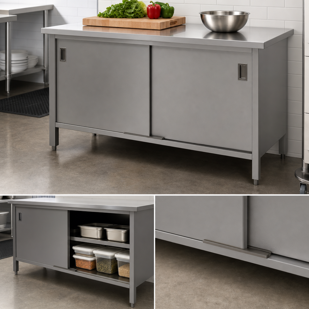 Cabinet Base with Sliding Doors