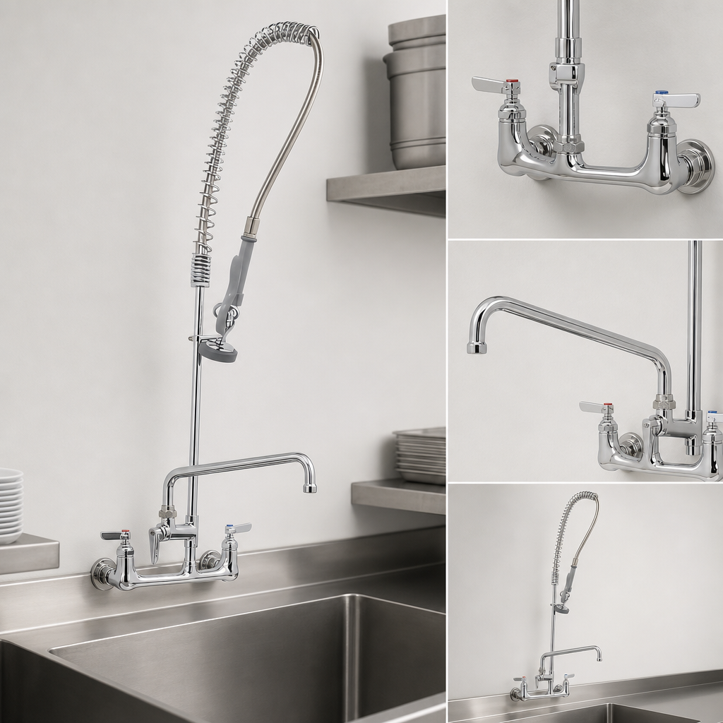 8-Inch Wall-Mount Mixing Faucet