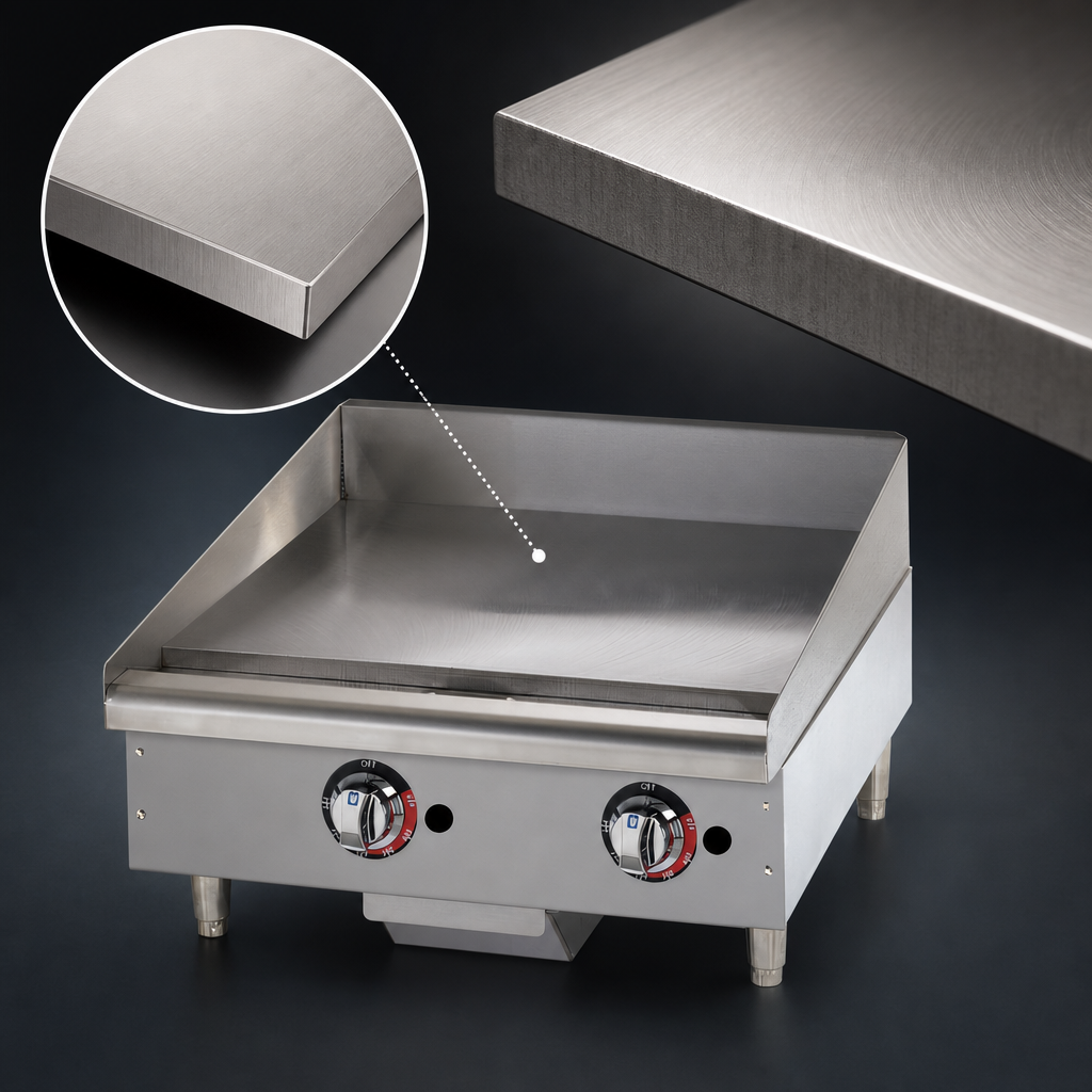 1-Inch Polished Steel Griddle Plate