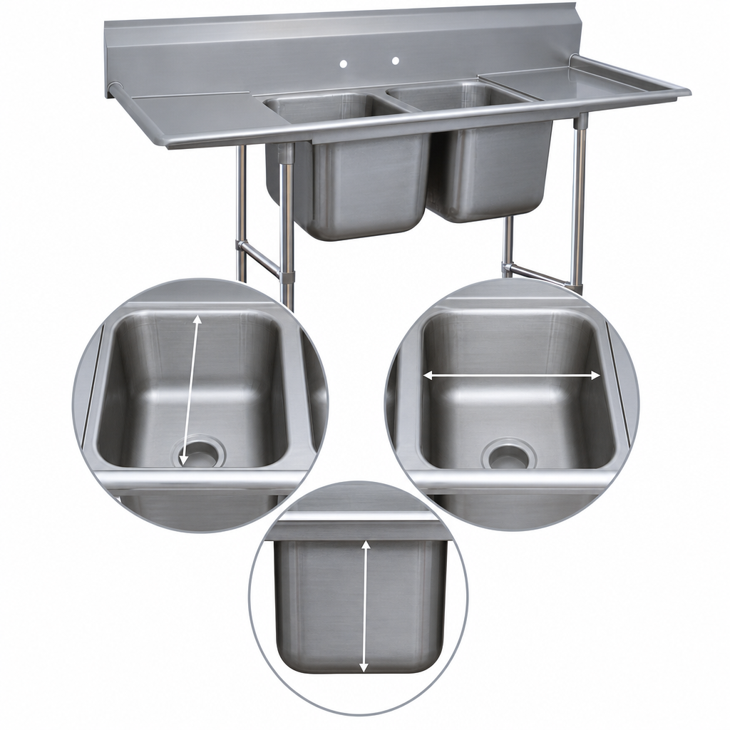 Two Deep Sink Compartments