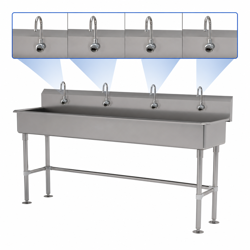 Four Electronic Faucets