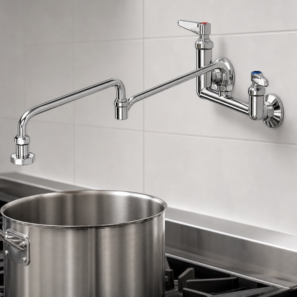 Wall-Mount Pot Filler Mixing Faucet