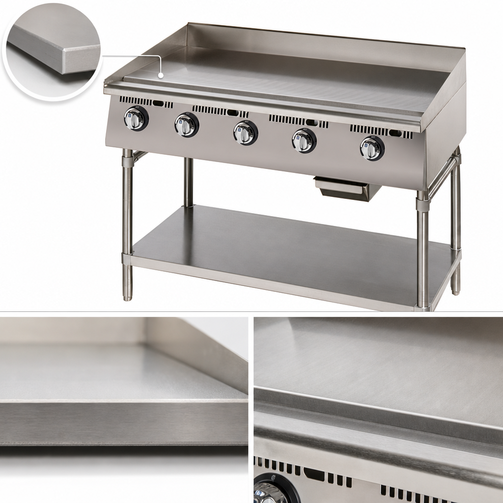 1-Inch Polished Steel Griddle Plate