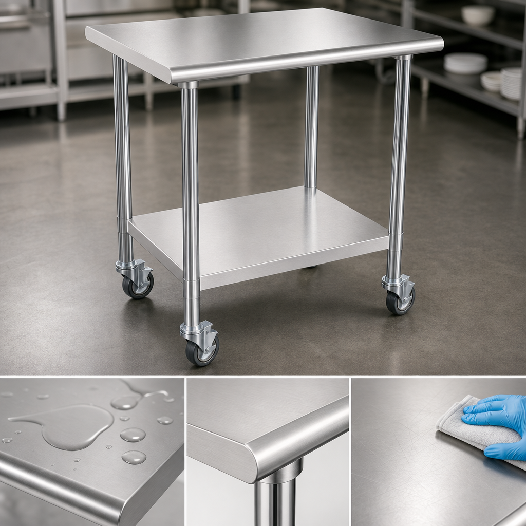 18-Gauge 304 Stainless Steel Top