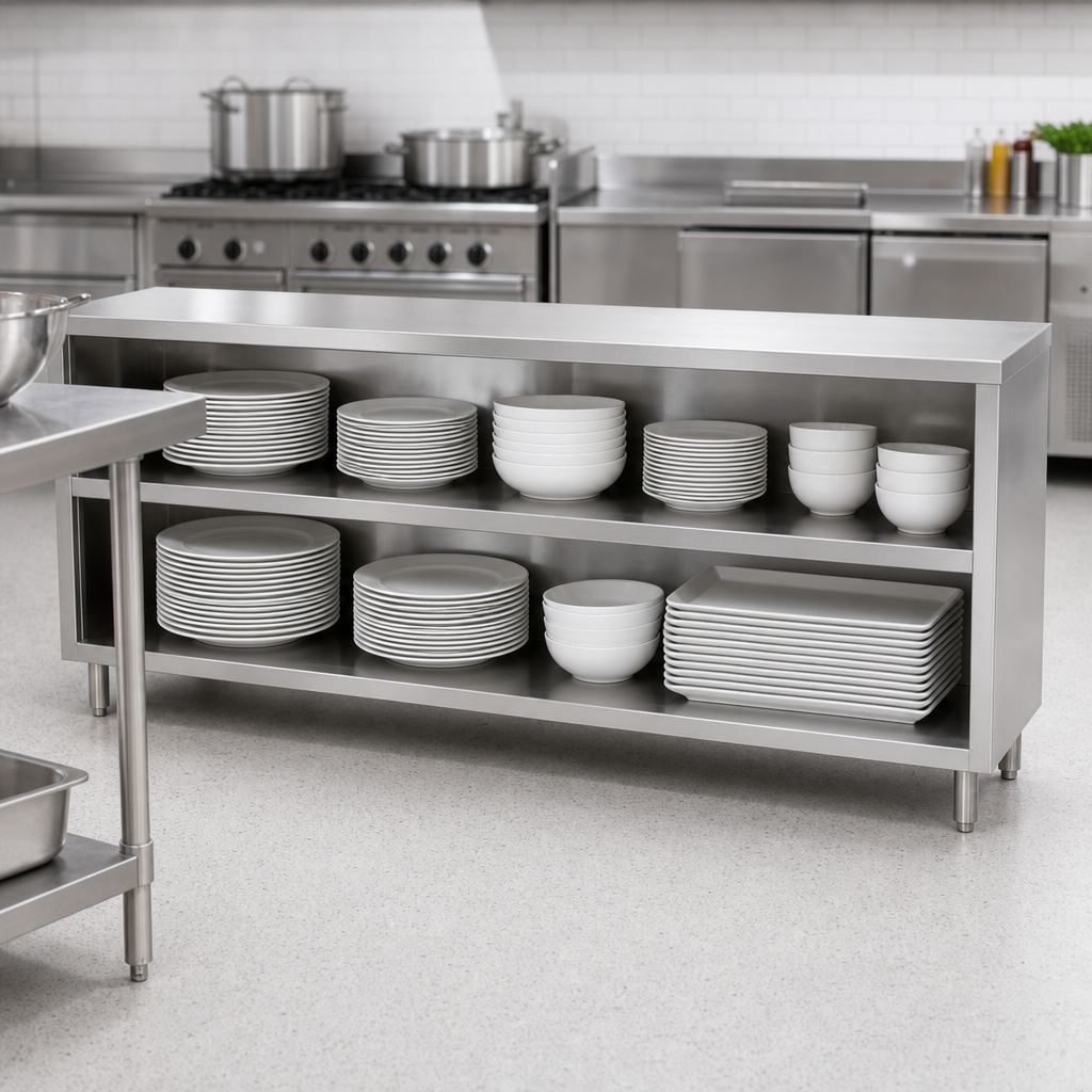 Open Front Dish Storage