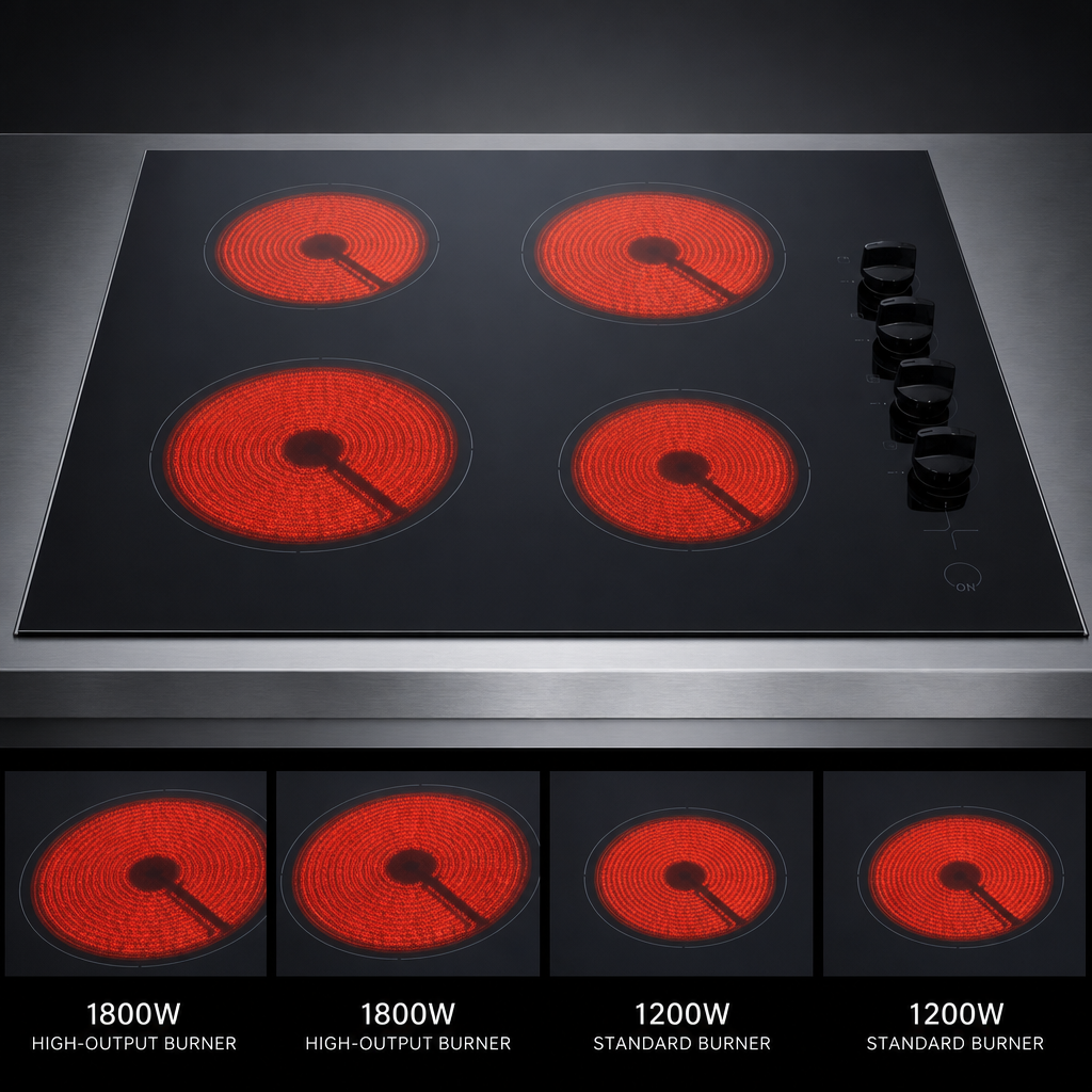 Four Radiant Burners