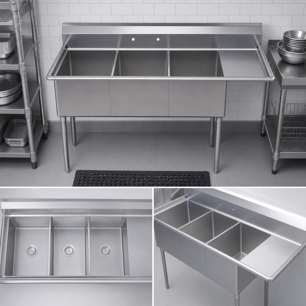 Three-Compartment Sink