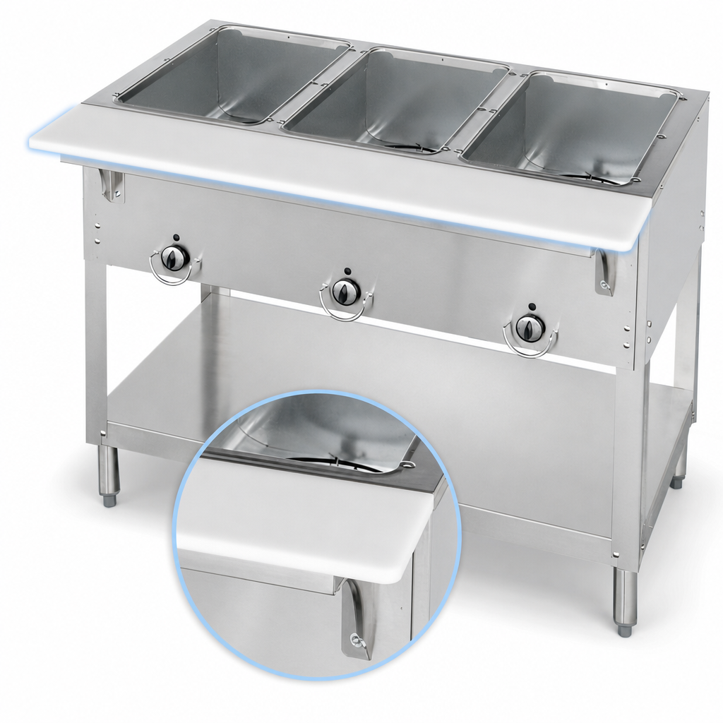 Stainless Steel Top With Carving Board