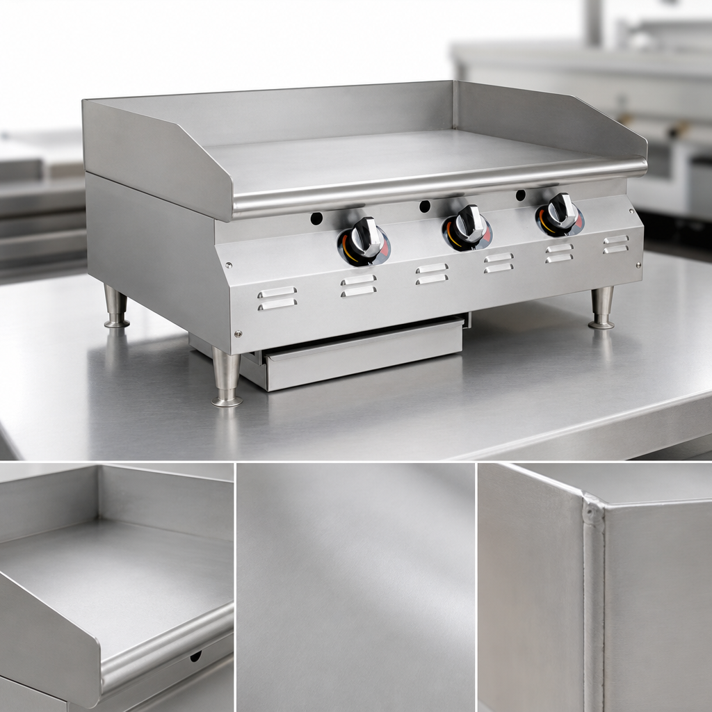 3/4-Inch Smooth Polished Steel Griddle Plate