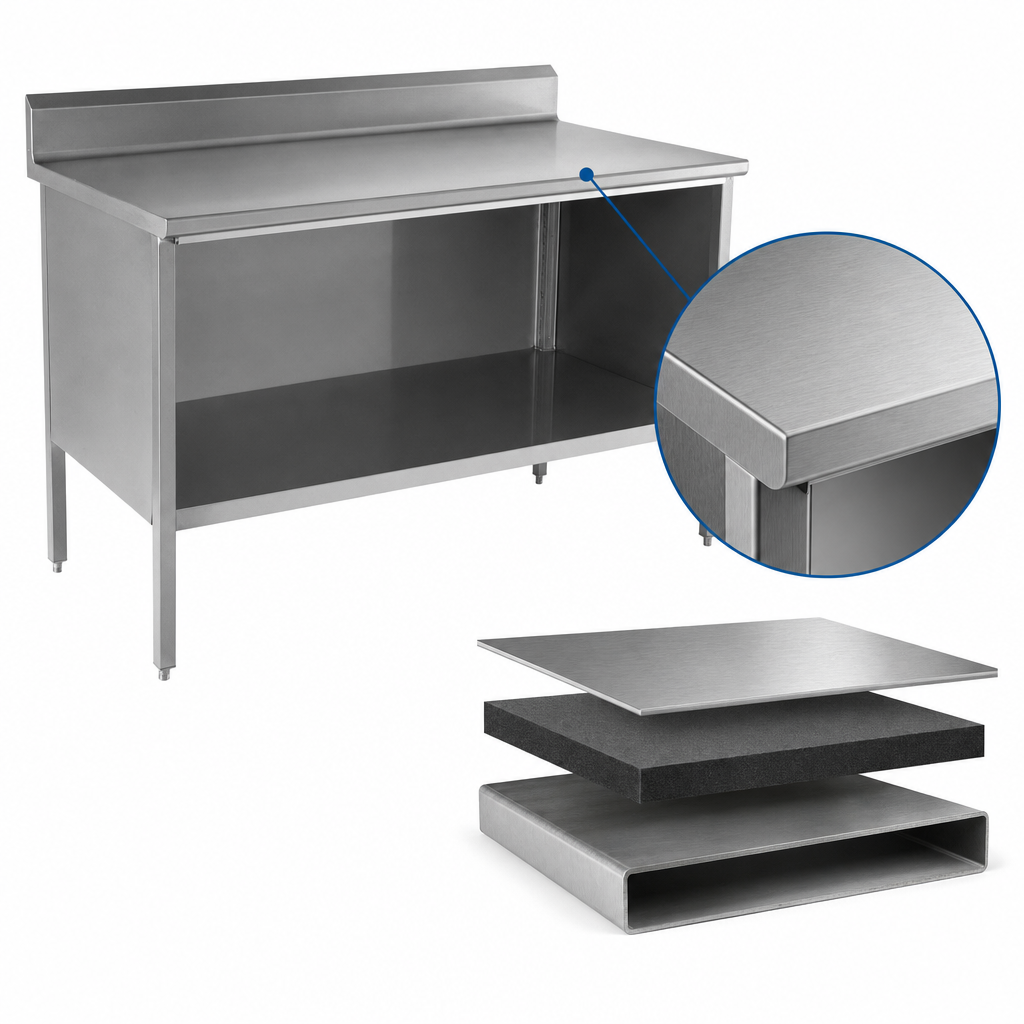 14-Gauge Stainless Steel Top