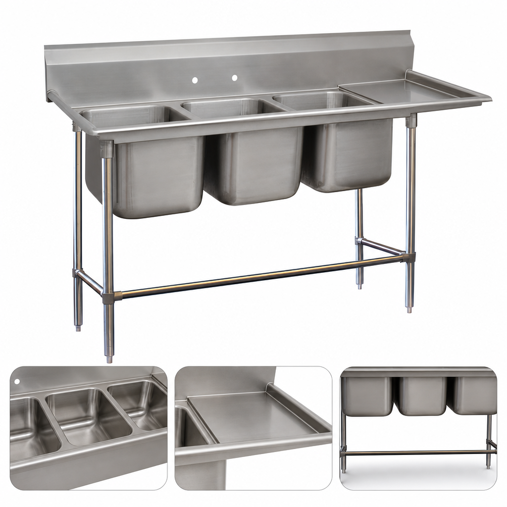 Three Compartment Sink