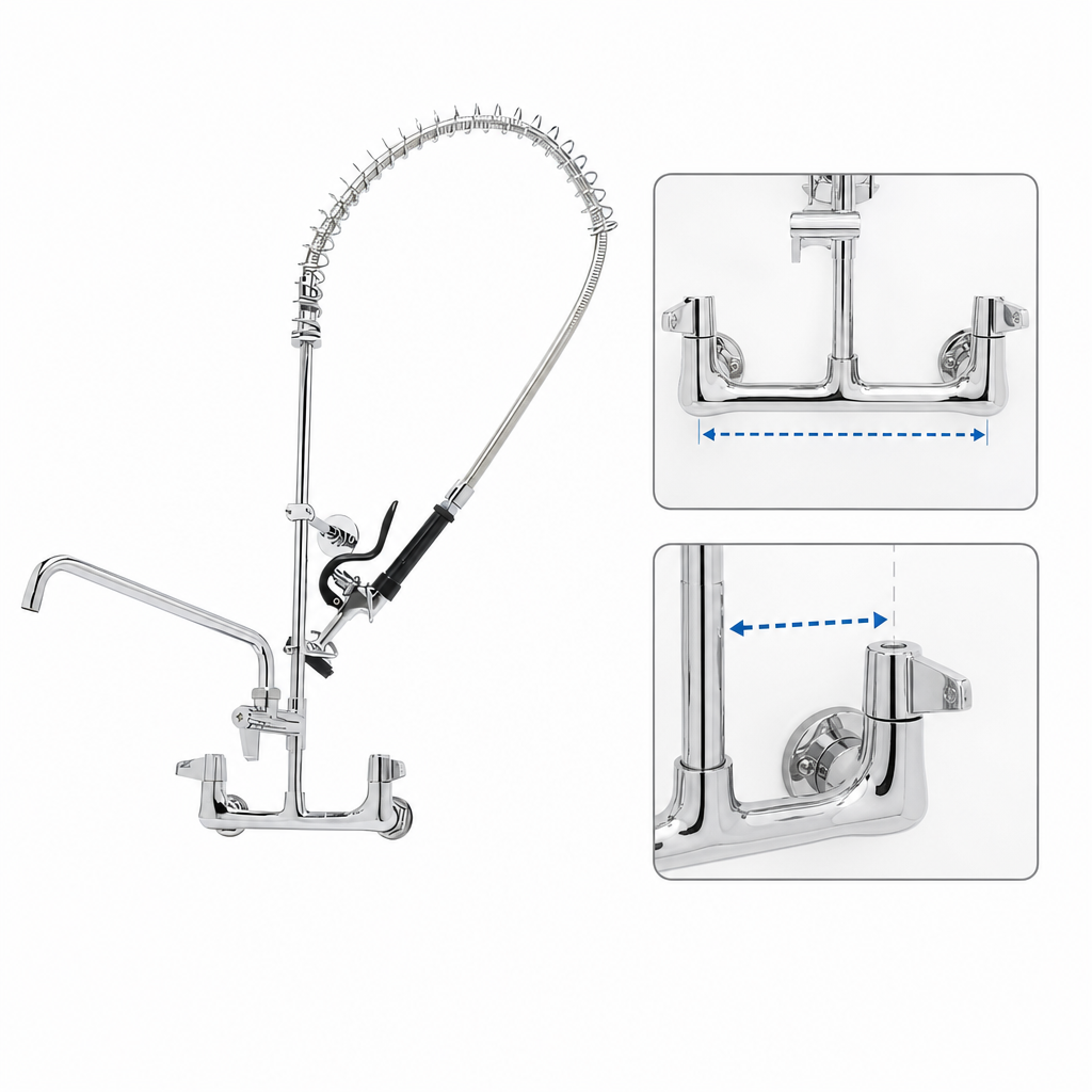 8-Inch Wall-Mount Faucet Centers
