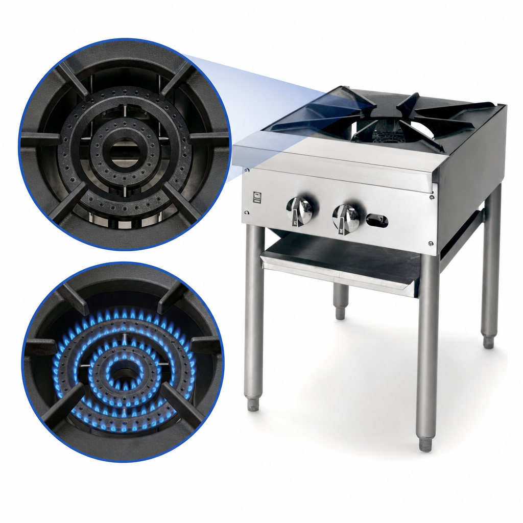 Three-Ring Burner Section