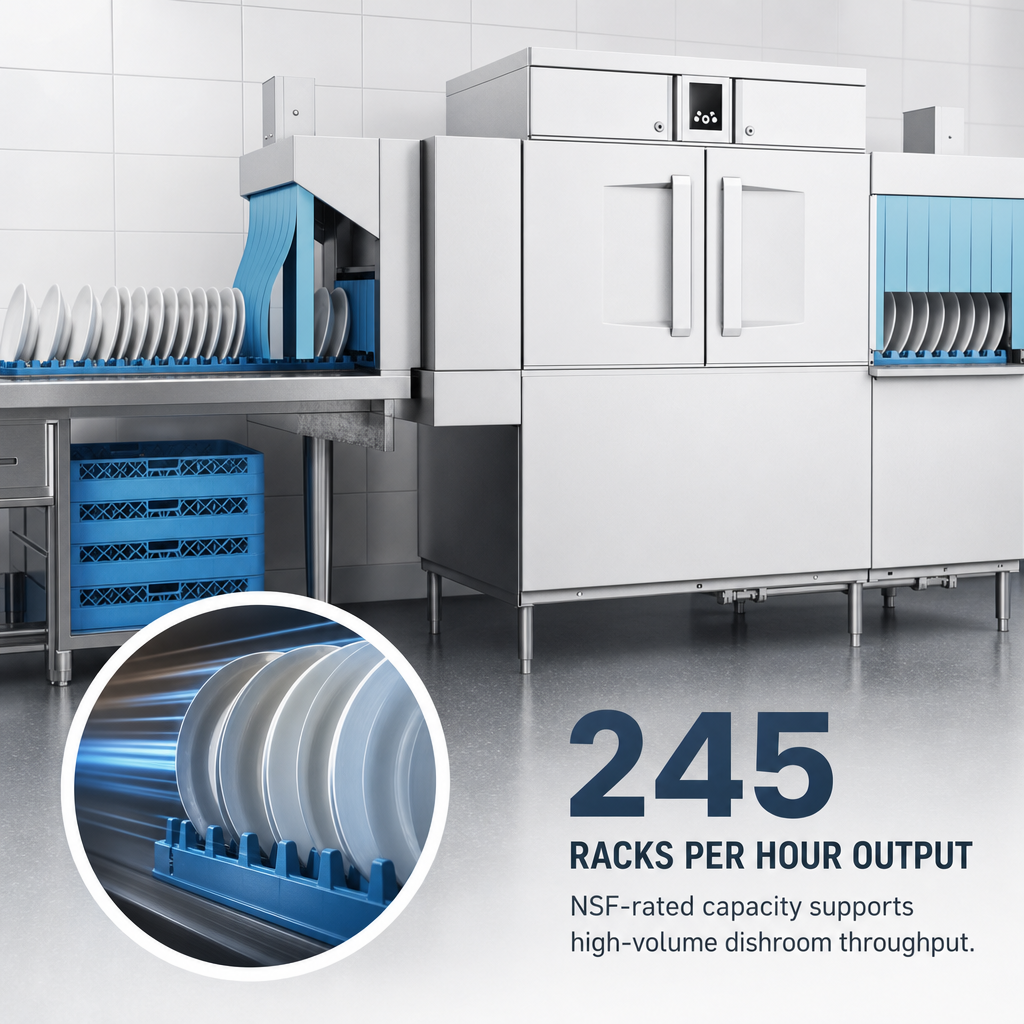 245 Racks Per Hour Output