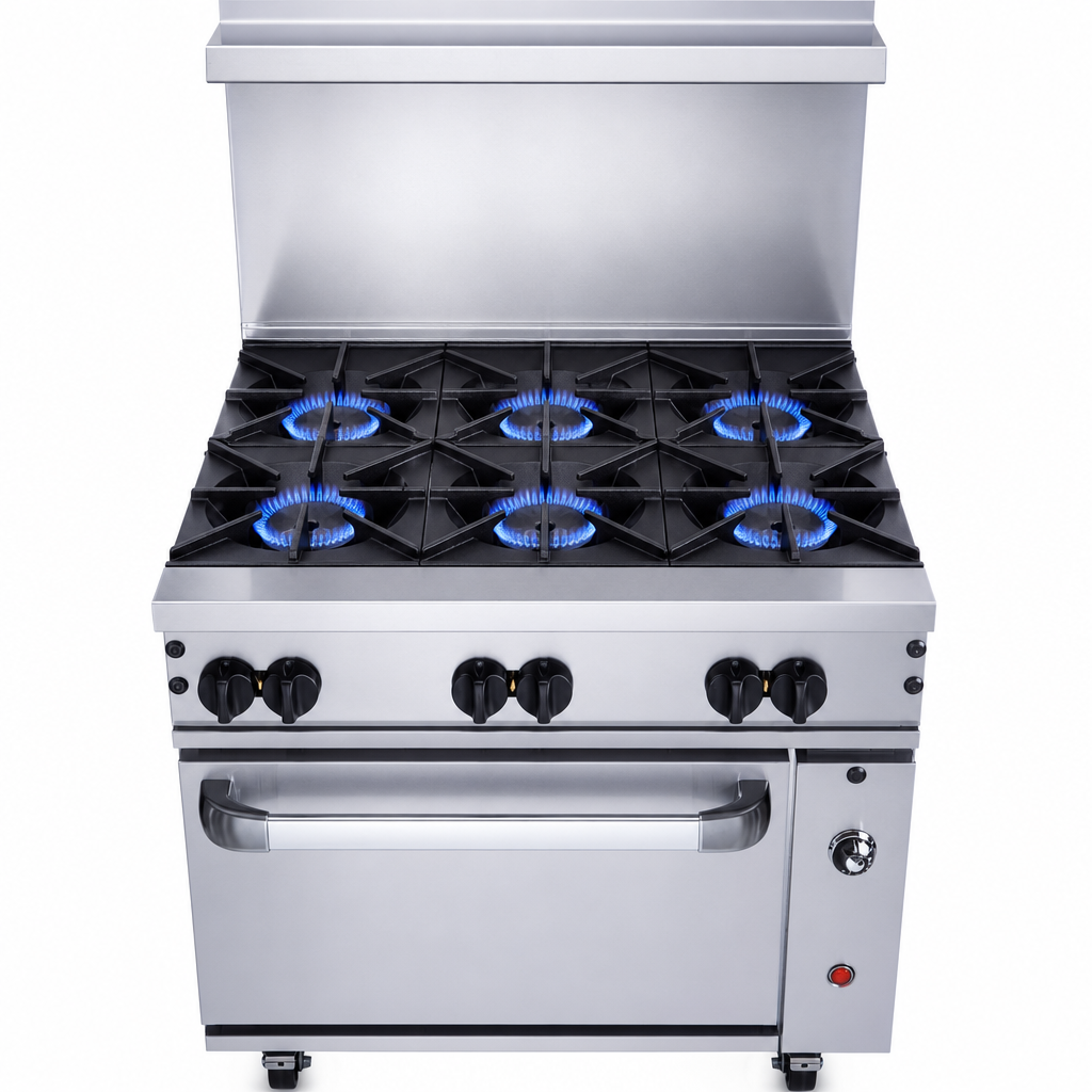 Six Open Burners
