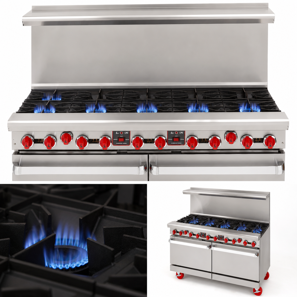 Six Open Burners
