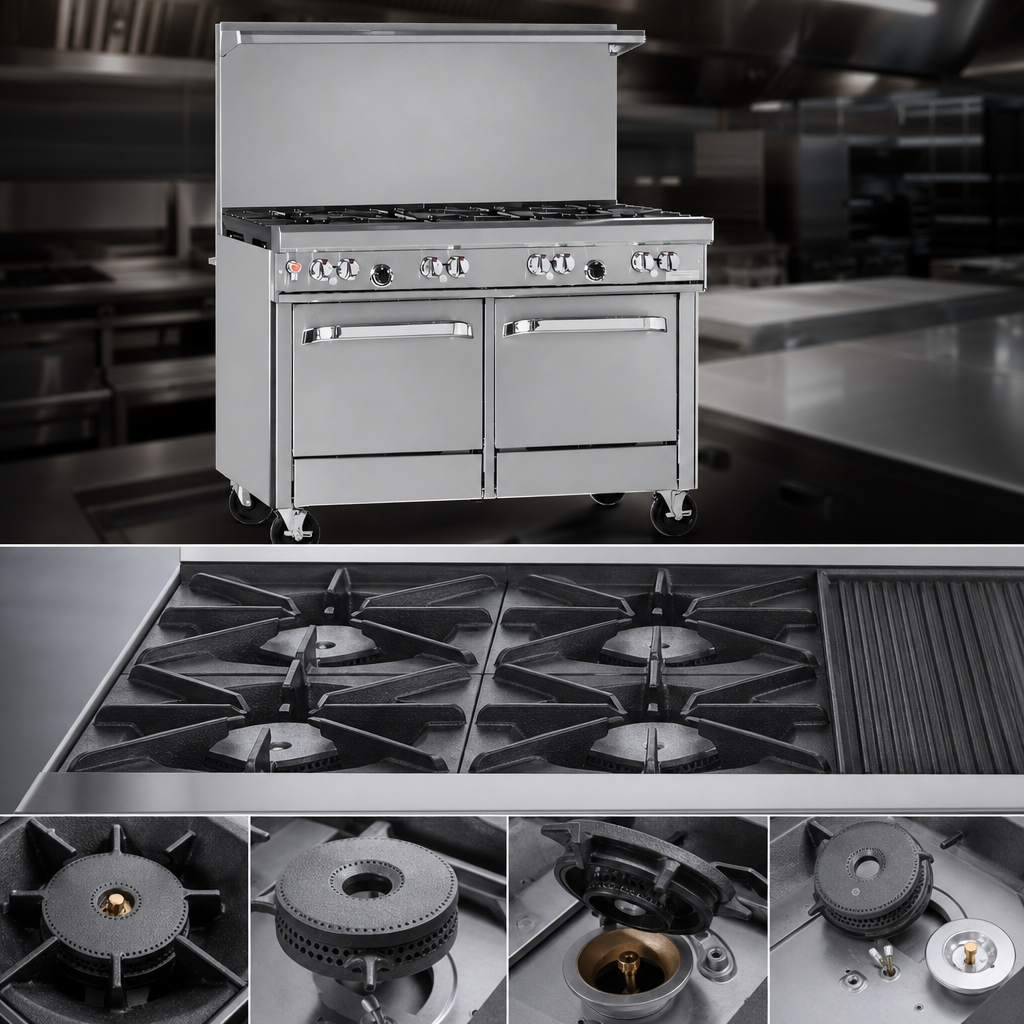 Four Non-Clog Burners
