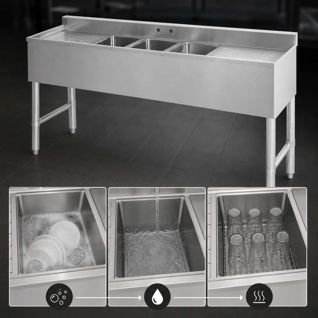 Three-Compartment Sink