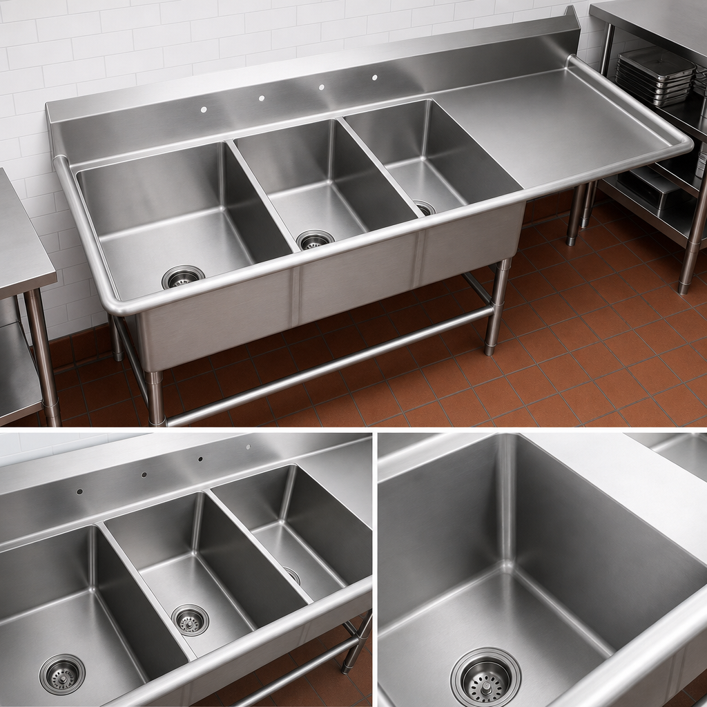 Three-Compartment Basin