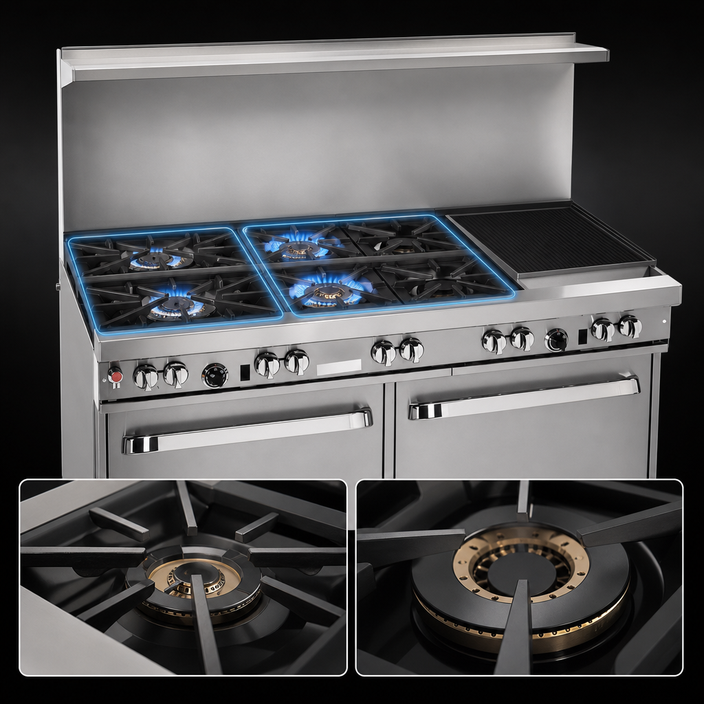 Four Open Burners
