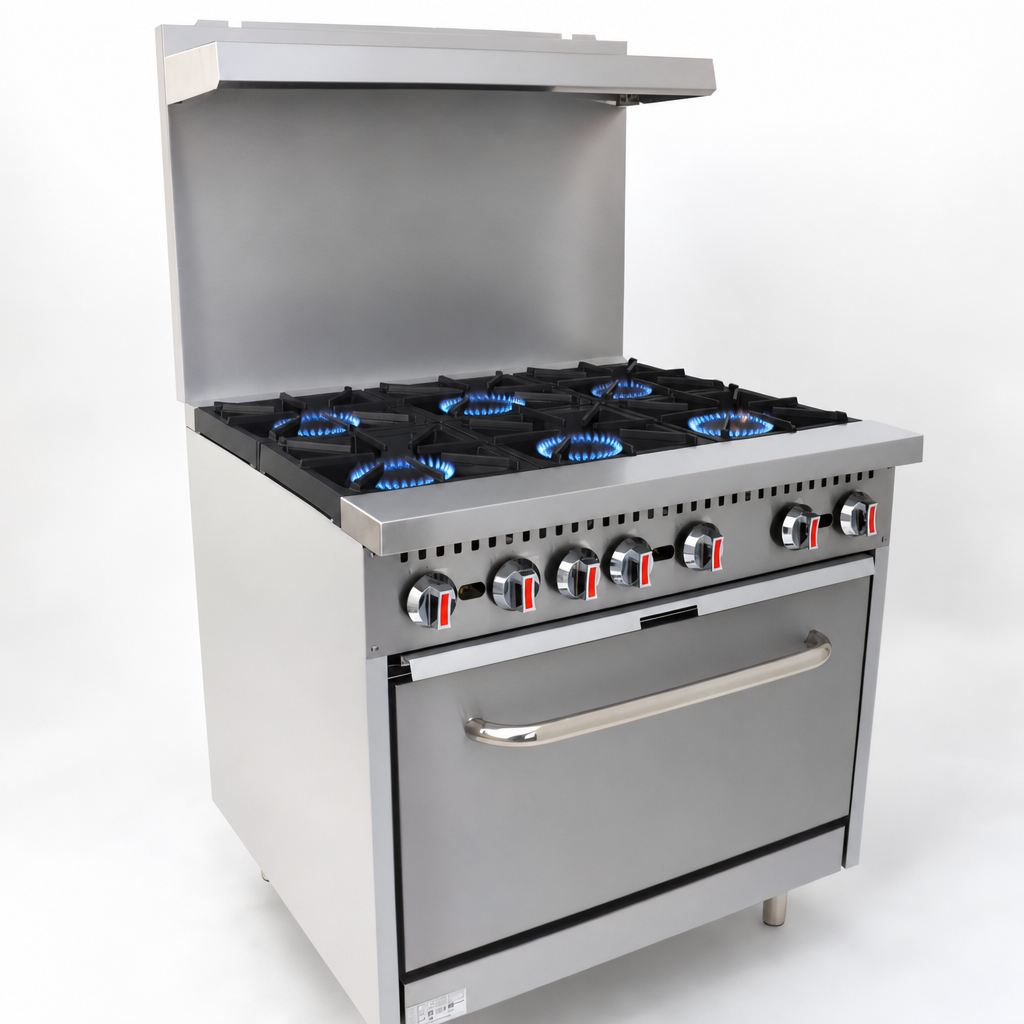 Six Open Burners