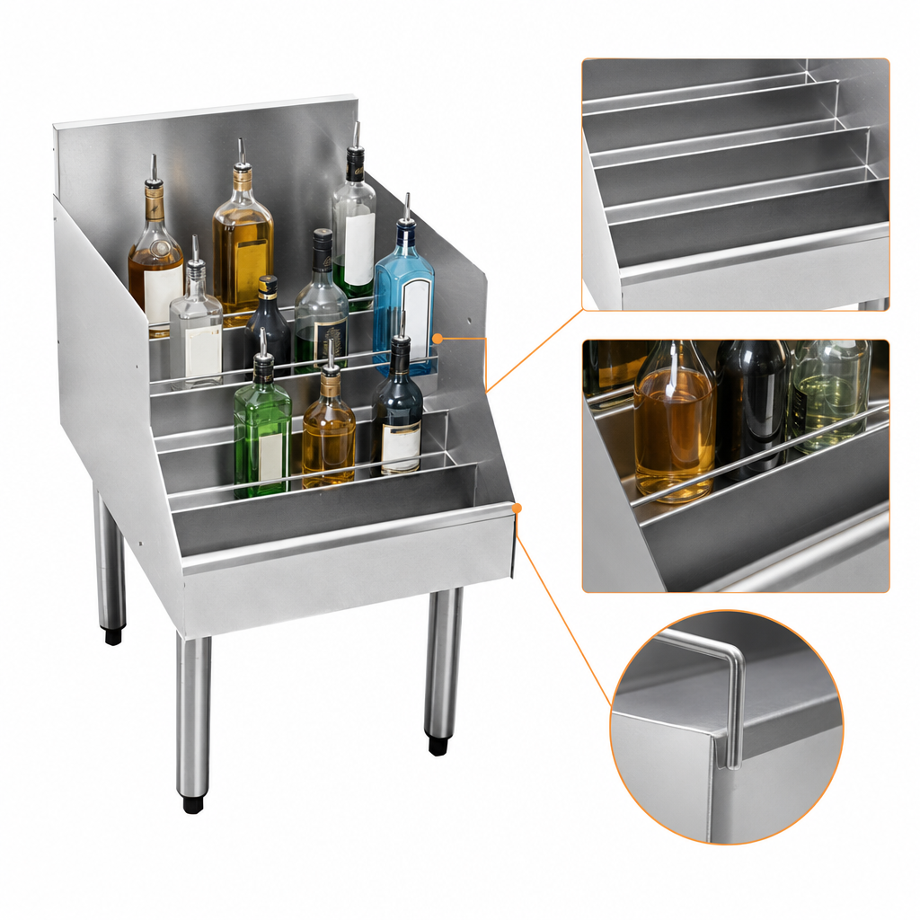 Integrated Bottle Retaining Rails