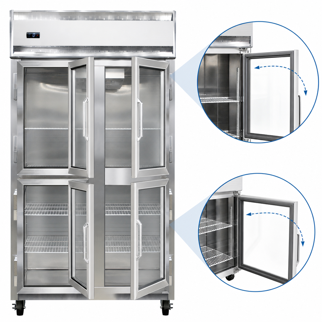 Narrow Hinged Glass Half Doors
