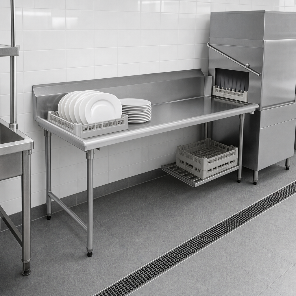 Straight Clean Dishtable Design