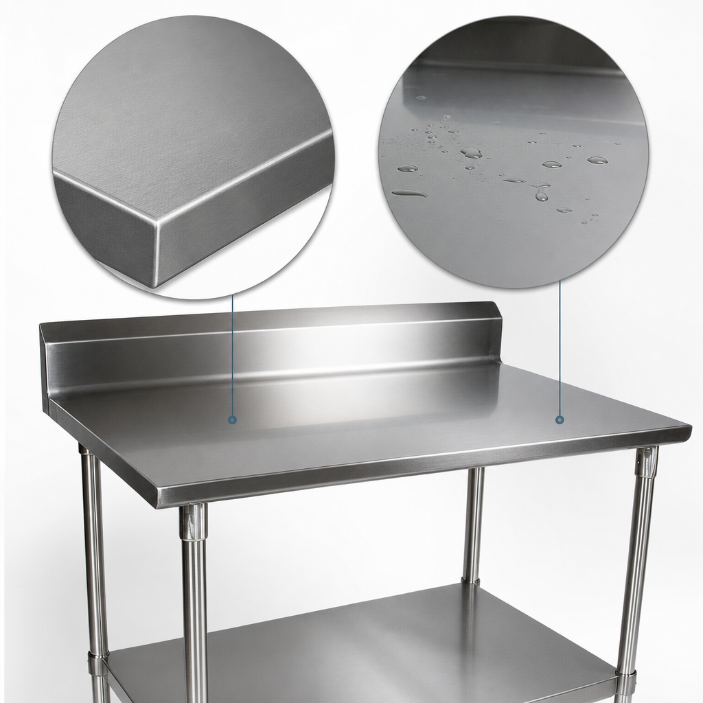 16-Gauge T-304 Stainless Steel Top