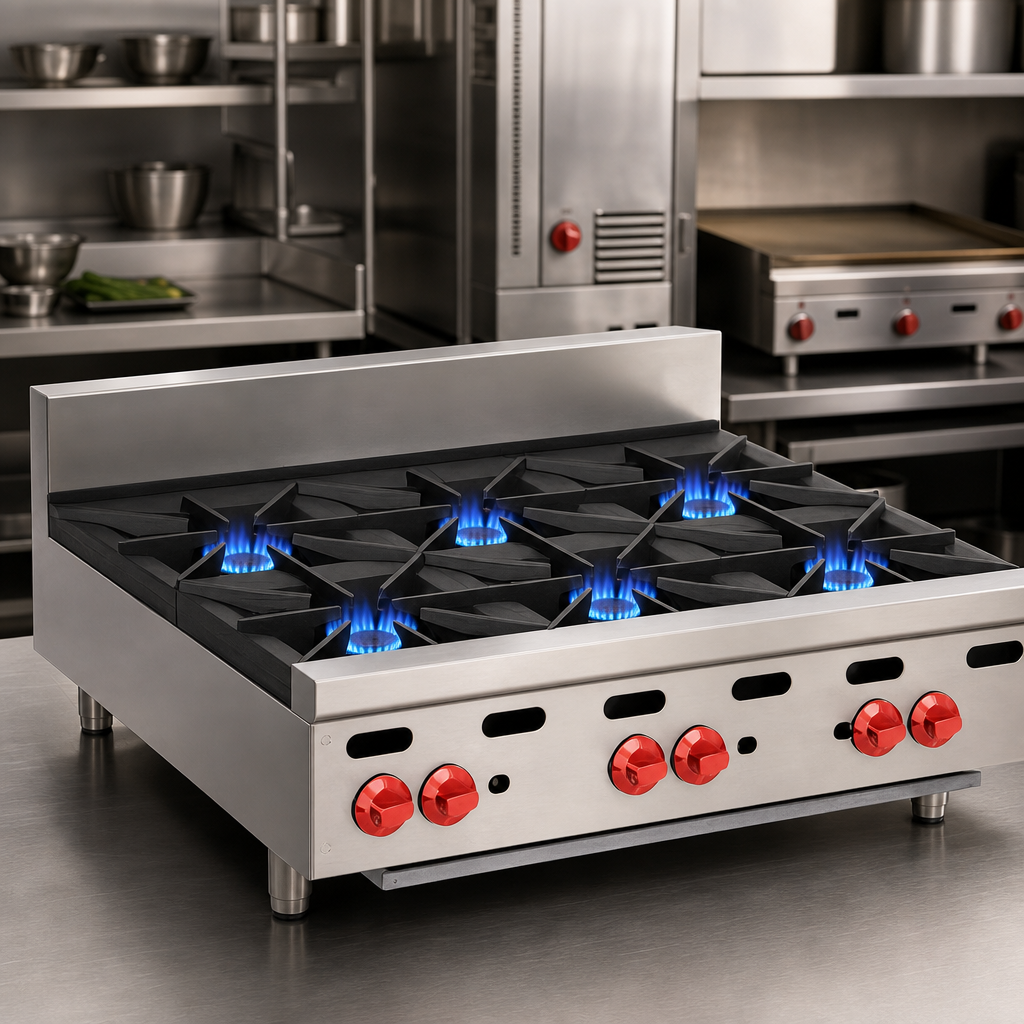 Six Open Burners