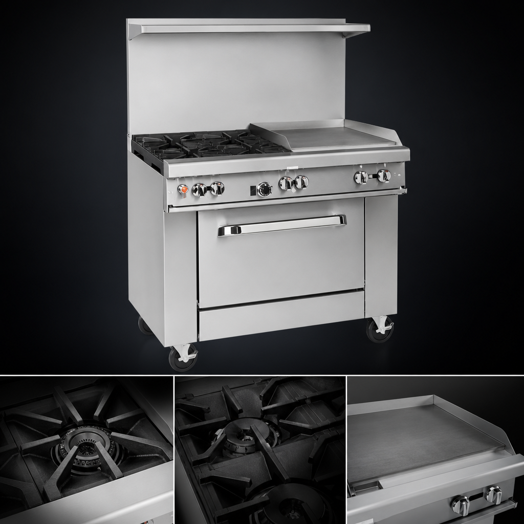 Two-Burner Top with Griddle
