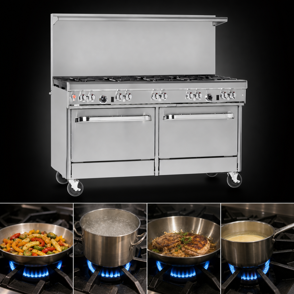 Four Pyromax Open Burners
