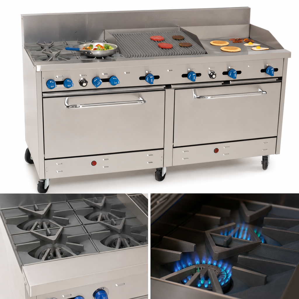 Four Open Star Burners