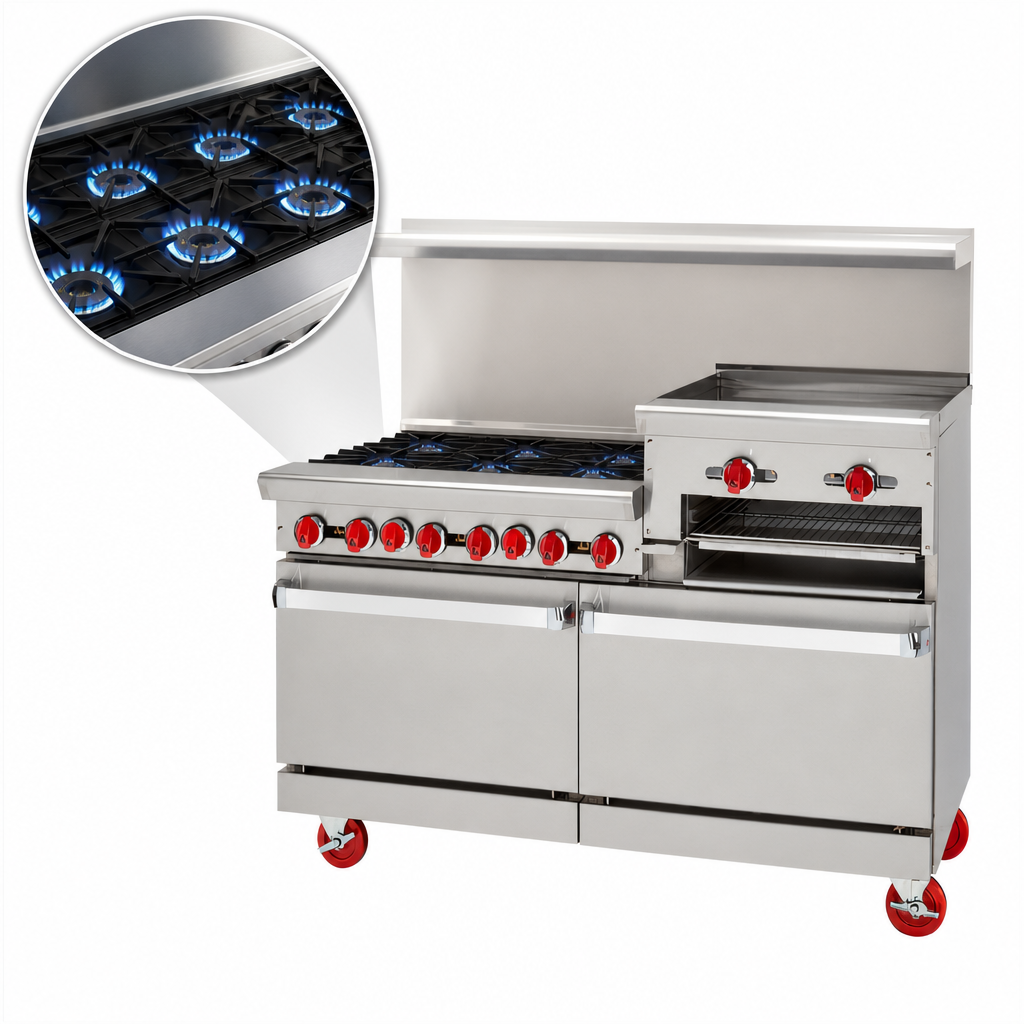 Eight Open Burners